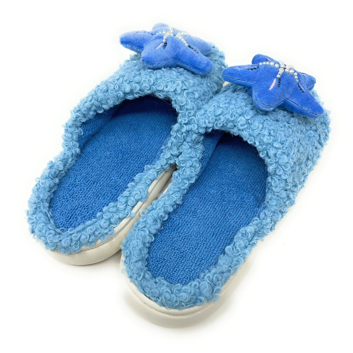 Ocean Blue Starfish Women's Slide on Slippers Oooh Yeah Socks