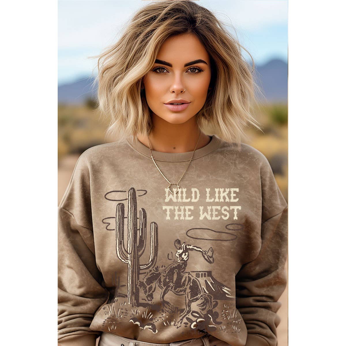 WILD LIKE THE WEST Mineral Graphic Sweatshirt DAME BOHEME