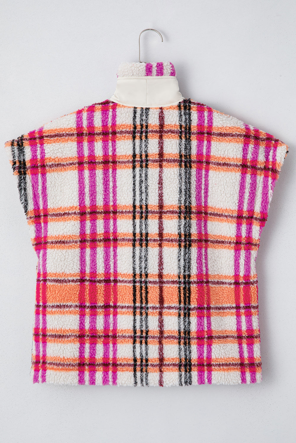 Molly Sherpa Plaid Jacket Vest DAME BOHEME