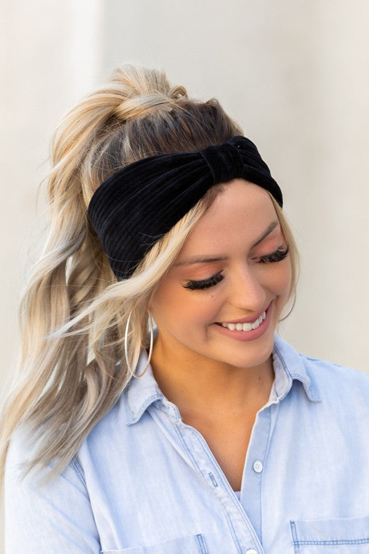 Soft Corduroy Knotted Headwrap Aili's Corner
