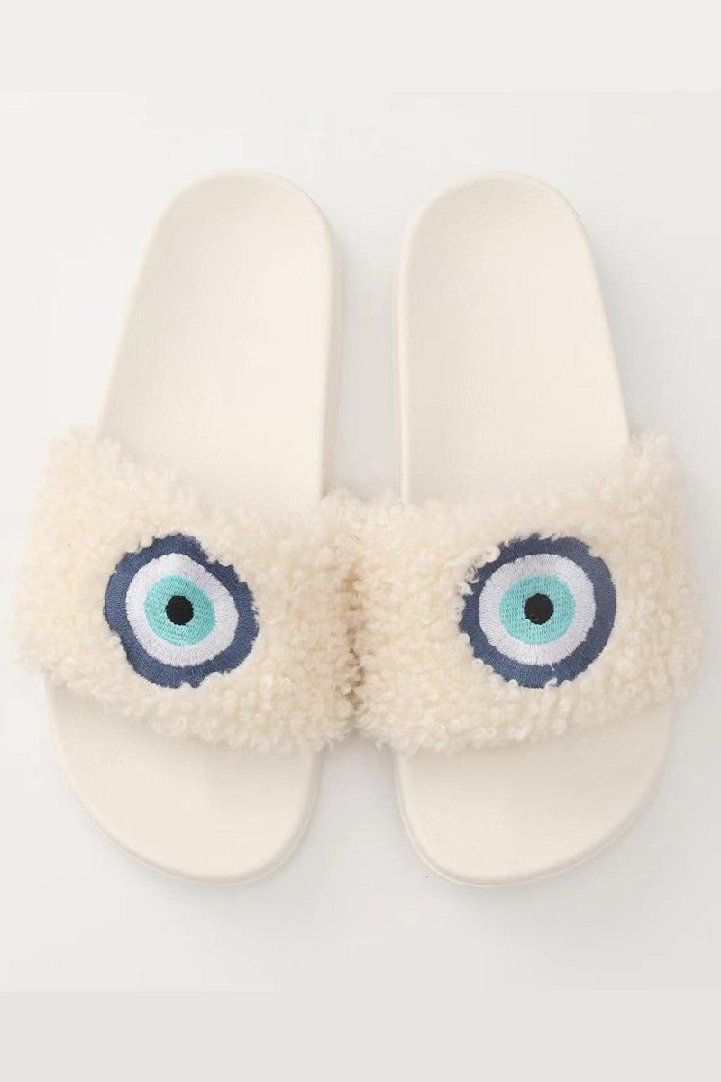 Novelty Sherpa Slides Slippers DAME BOHEME