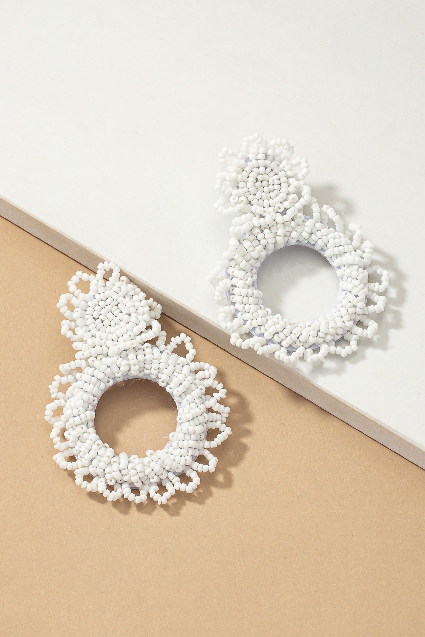 Handmade statement seed bead earrings DAME BOHEME