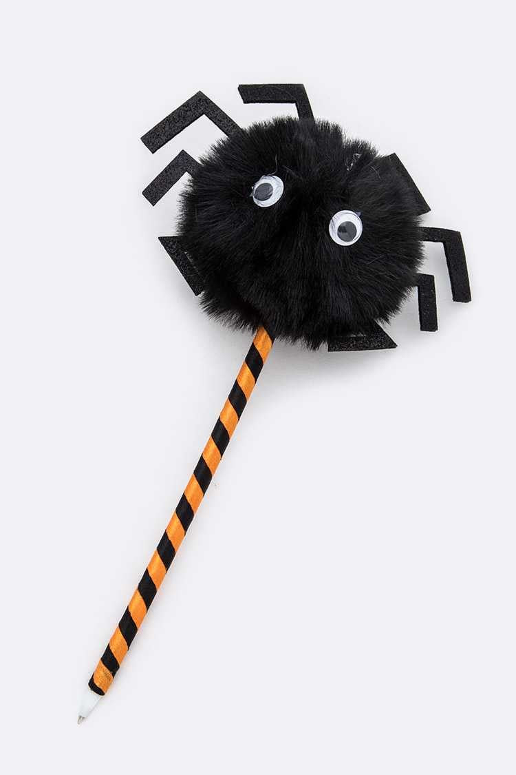 Halloween Spider PomPom Pen Set DAME BOHEME