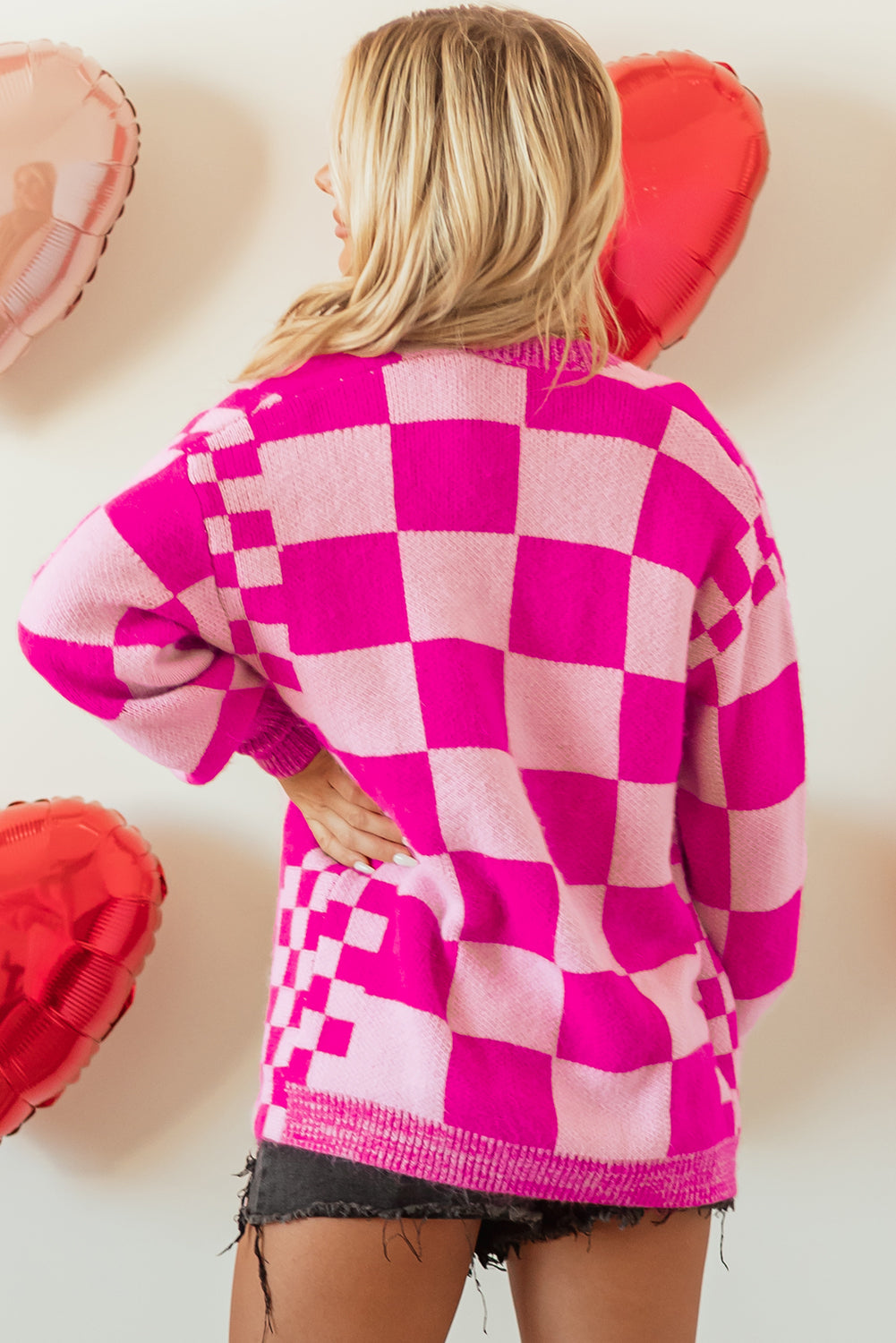 Brynlee Checkered Cardigan DAME BOHEME