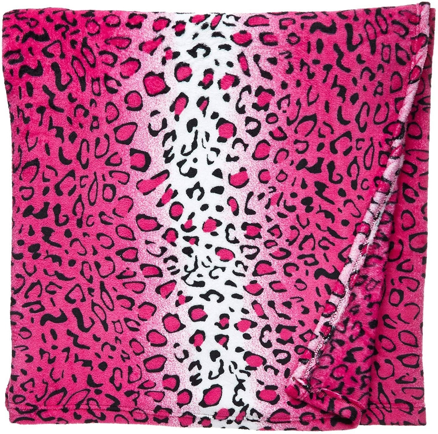 Leopard Pink Soft Plush Bed Throw Flannel Blanket DAME BOHEME