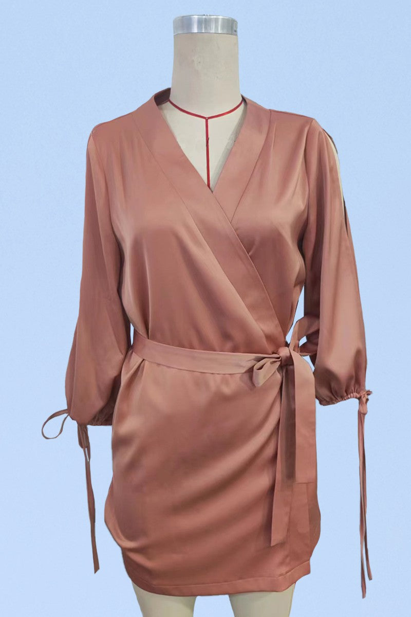 Satin Wrap Robe DAME BOHEME