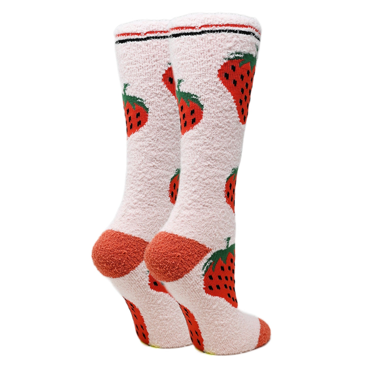Knee-High Strawberry Women's Fuzzy Crew Socks Oooh Yeah Socks