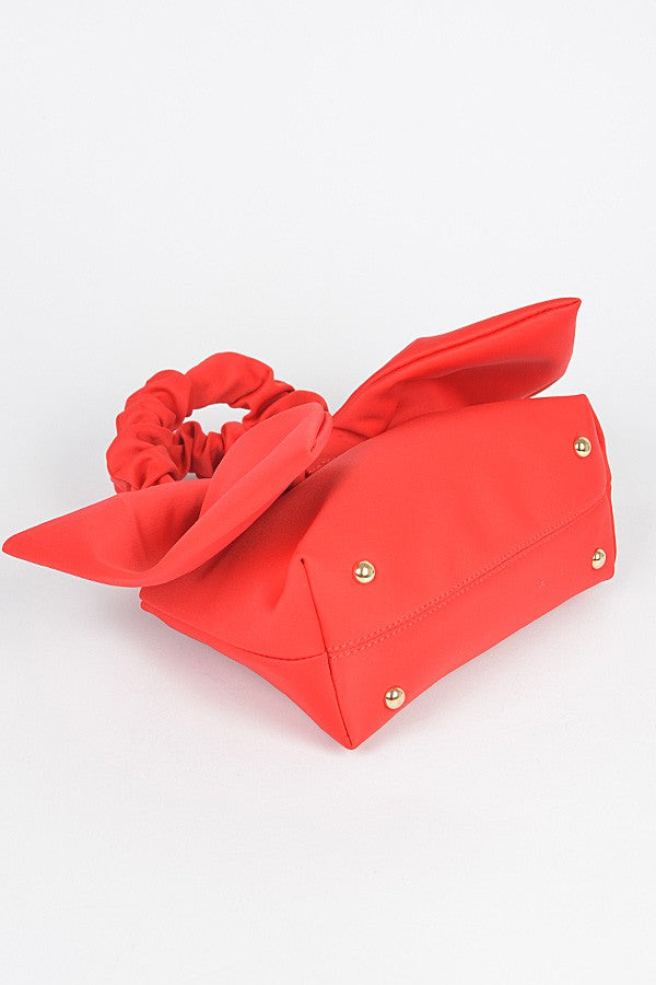 Crinkle Handle Large Bow Tie Clutch Bag Artini Accessories