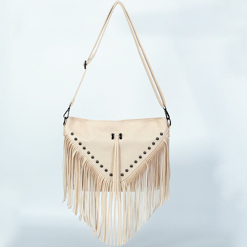 Studded Fringe Crossbody Boho Bag Miss Sparkling