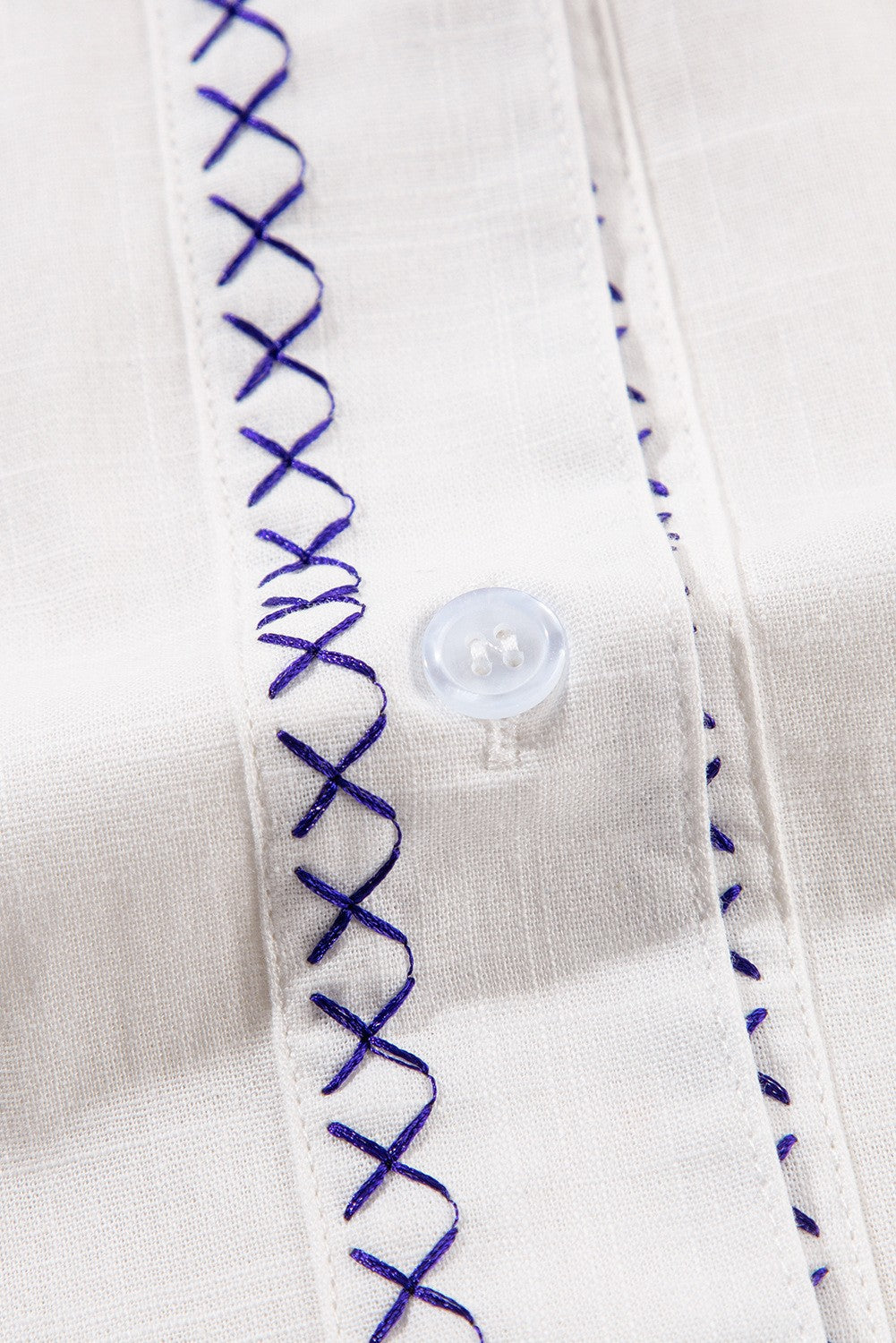 Floral Embroidered Button Up Shirt SHEWIN INC.