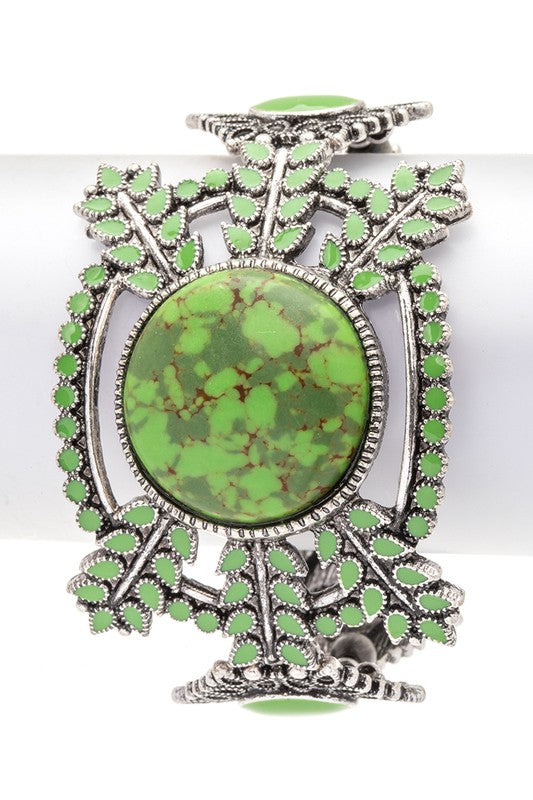 Iconic Stone Western Boho Stretch Bracelet LA Jewelry Plaza