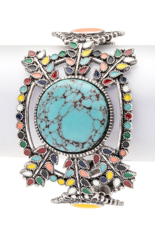 Iconic Stone Western Boho Stretch Bracelet LA Jewelry Plaza
