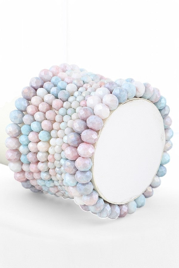 Mix Shades Layered Stretch Bracelet Set LA Jewelry Plaza