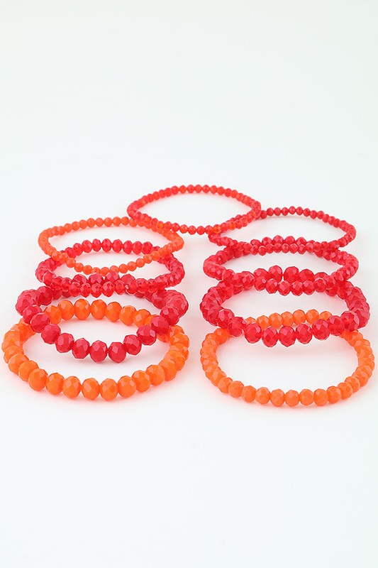 Mix Shades Layered Stretch Bracelet Set LA Jewelry Plaza