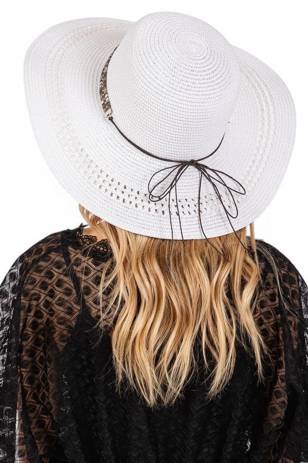 Evil Eye Hatband Floppy Straw Sun Hat LA Jewelry Plaza