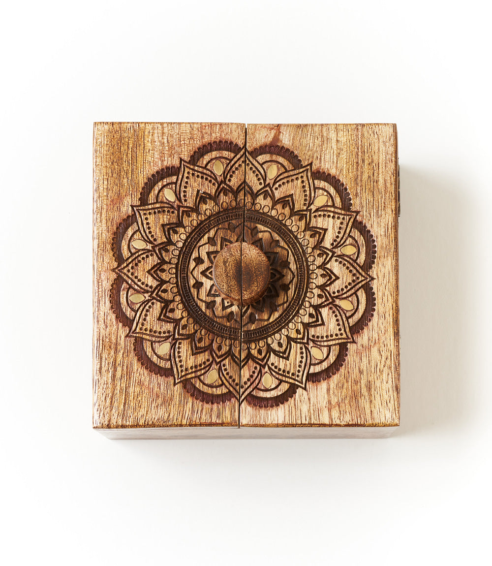 Mandala Keepsake Box - Mango Wood, Fair Trade DAME BOHEME