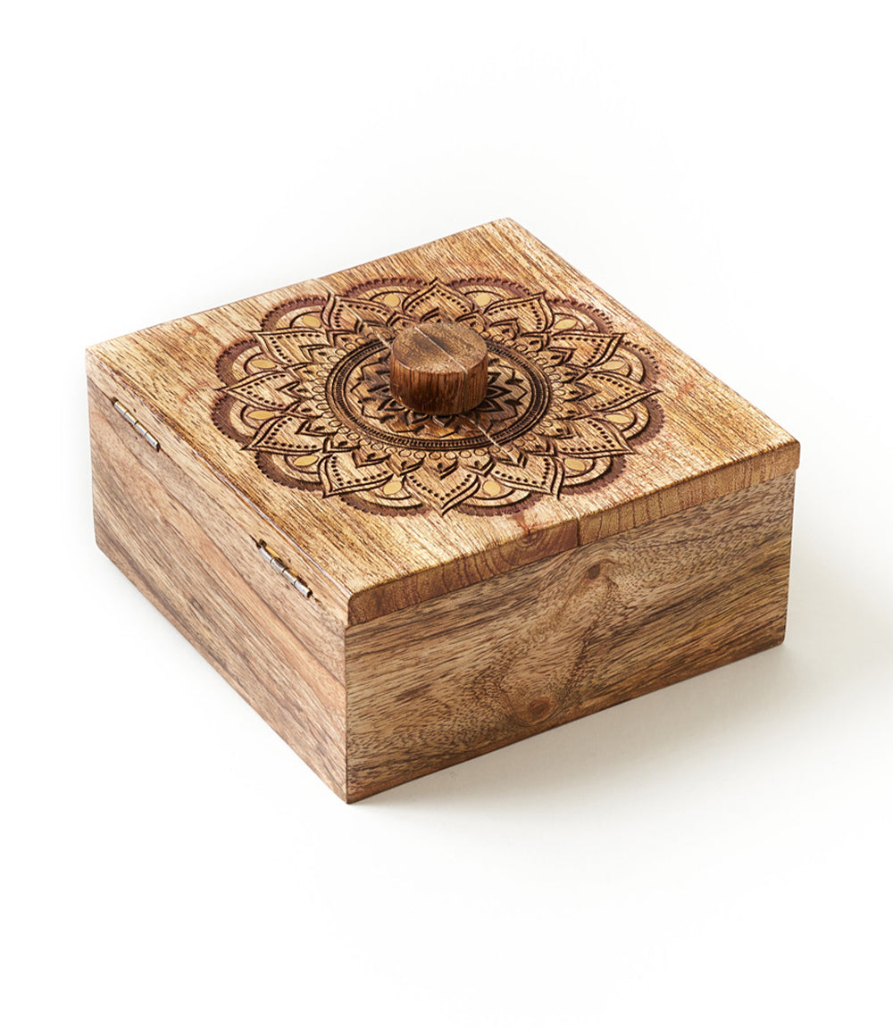 Mandala Keepsake Box - Mango Wood, Fair Trade DAME BOHEME