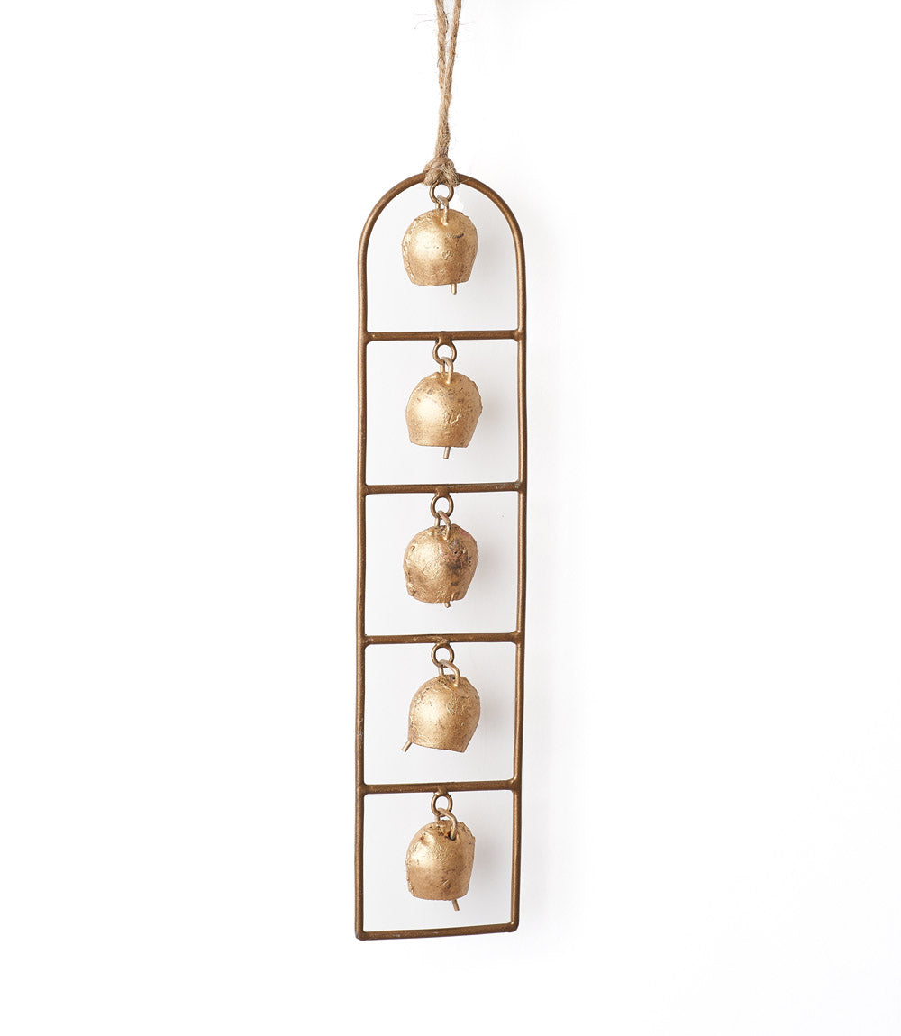 Rustic Bells Ladder Wall Hanging, Wind Chime - Hand Tuned DAME BOHEME