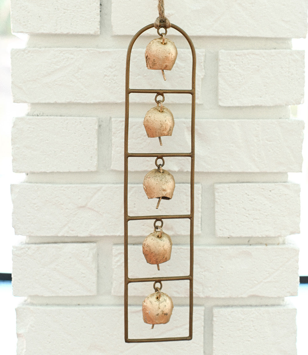 Rustic Bells Ladder Wall Hanging, Wind Chime - Hand Tuned DAME BOHEME