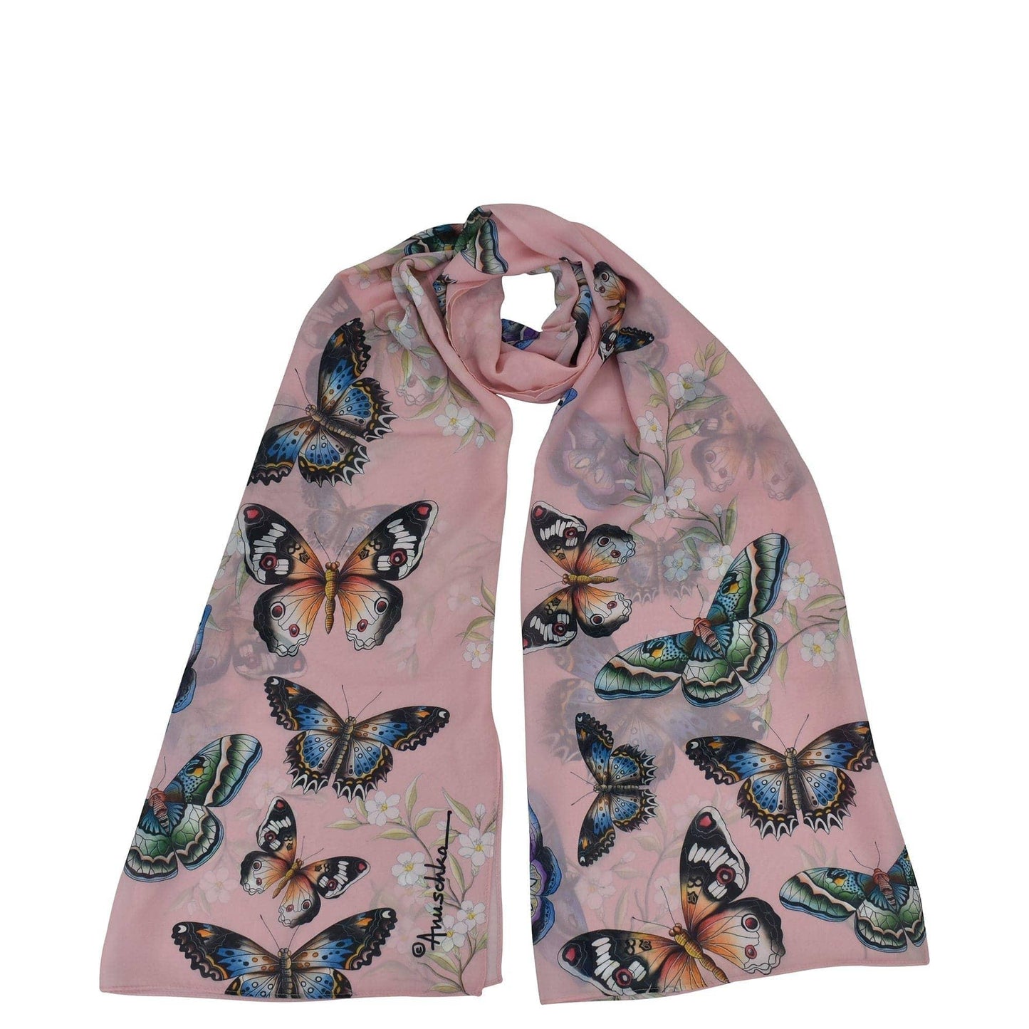 Butterfly Melody Printed Chiffon Scarf - 3300 DAME BOHEME