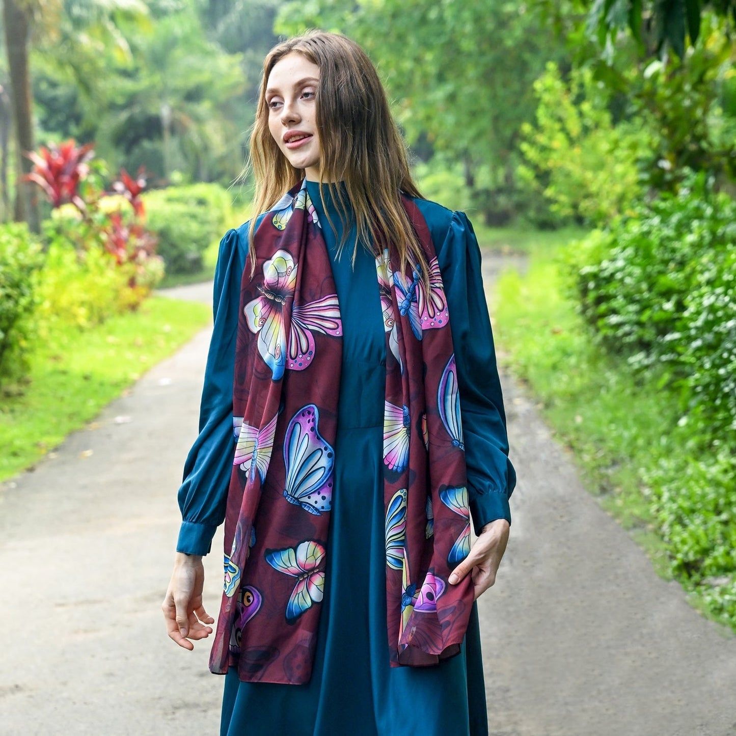 Printed Chiffon Scarf - 3300 DAME BOHEME