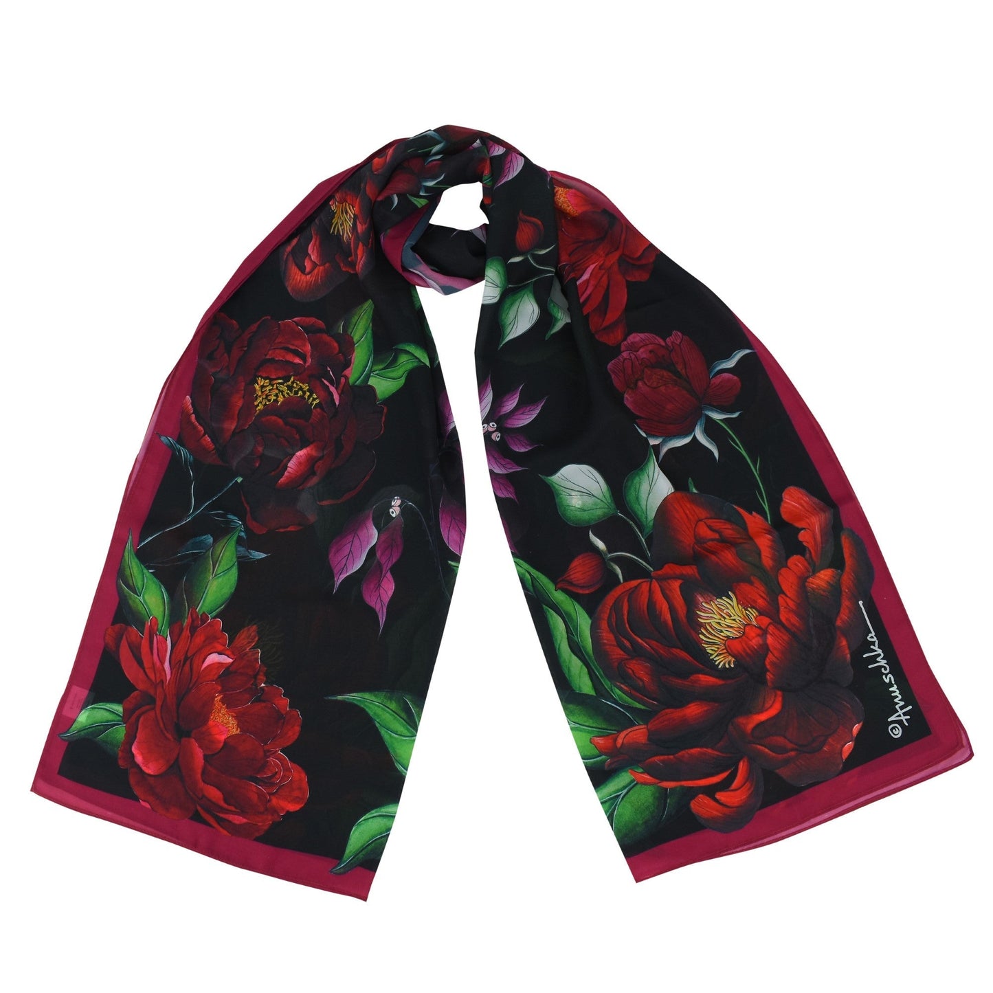 Printed Chiffon Scarf - 3300 DAME BOHEME