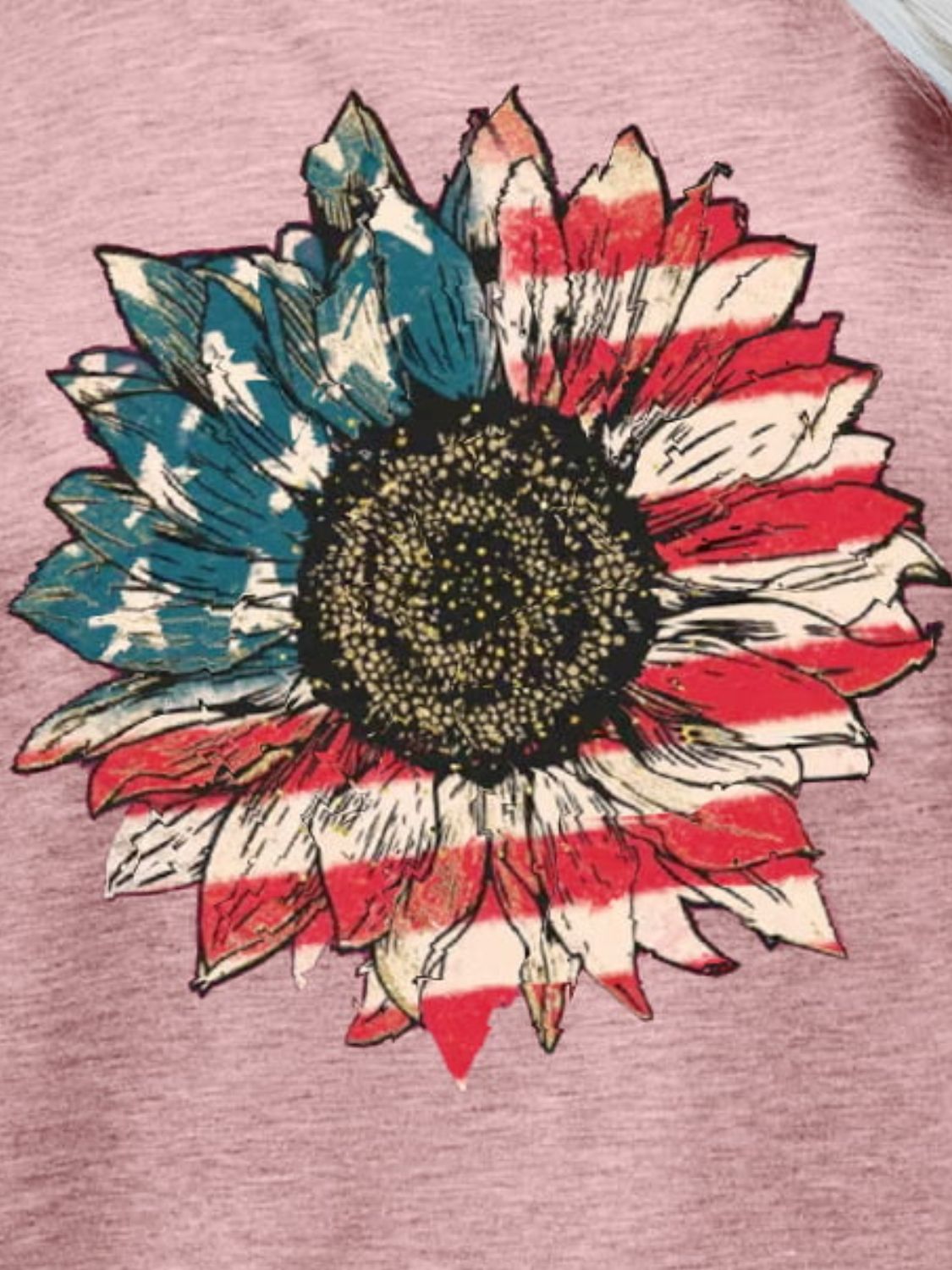 US Flag Flower Graphic Tee DAME BOHEME