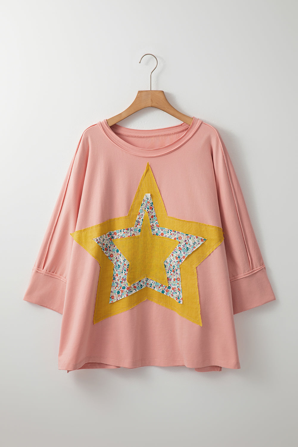 Naomi Floral Starbust Exposed Seam Mineral Wash Top DAME BOHEME