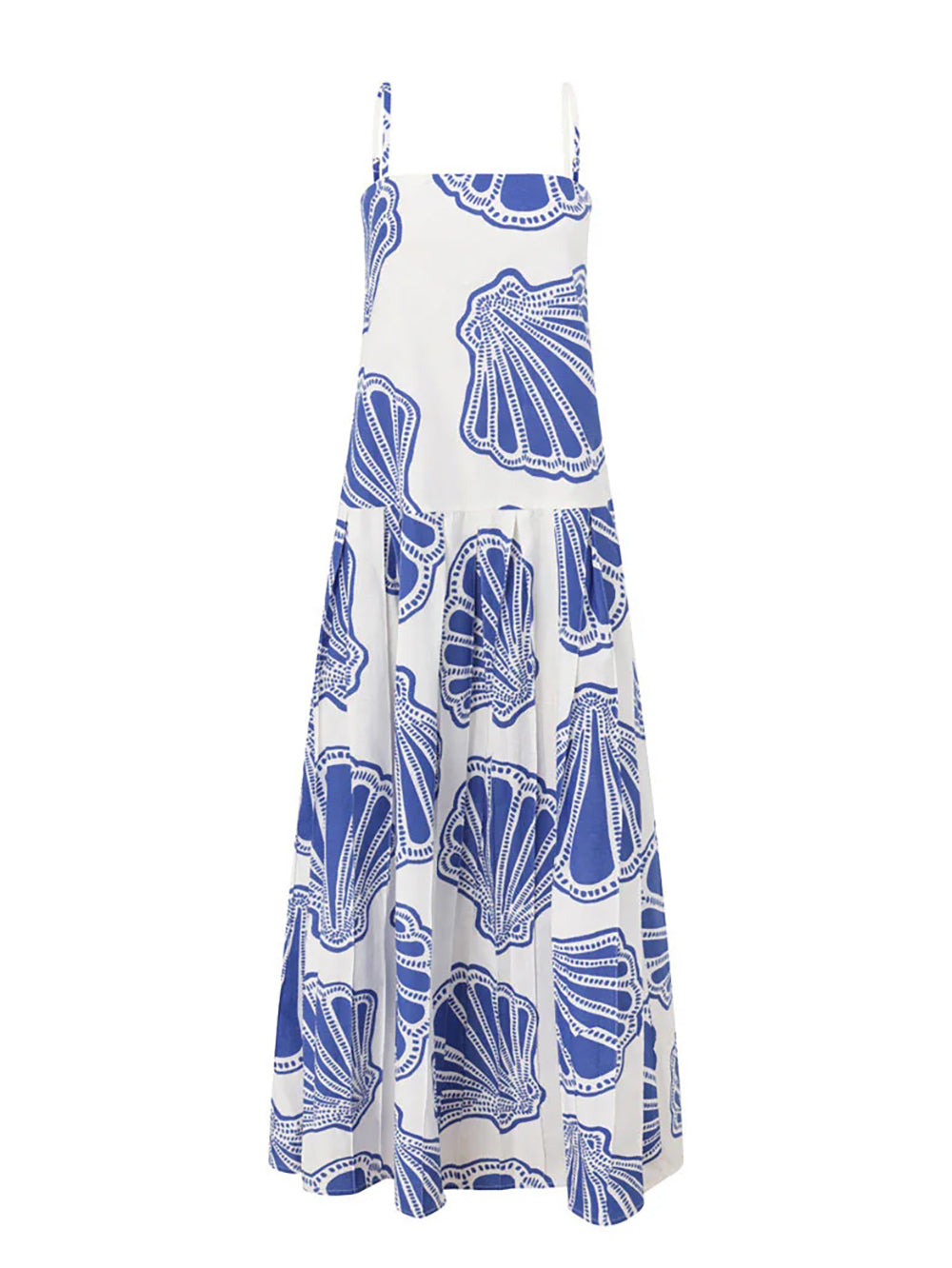 Seashell Print Maxi Cami Dress Plus Size Trendsi