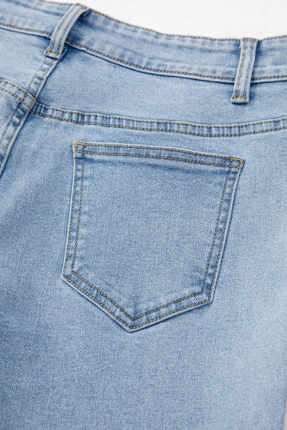 Light Wash Bowknot Ties Cargo Jeans Simply Love
