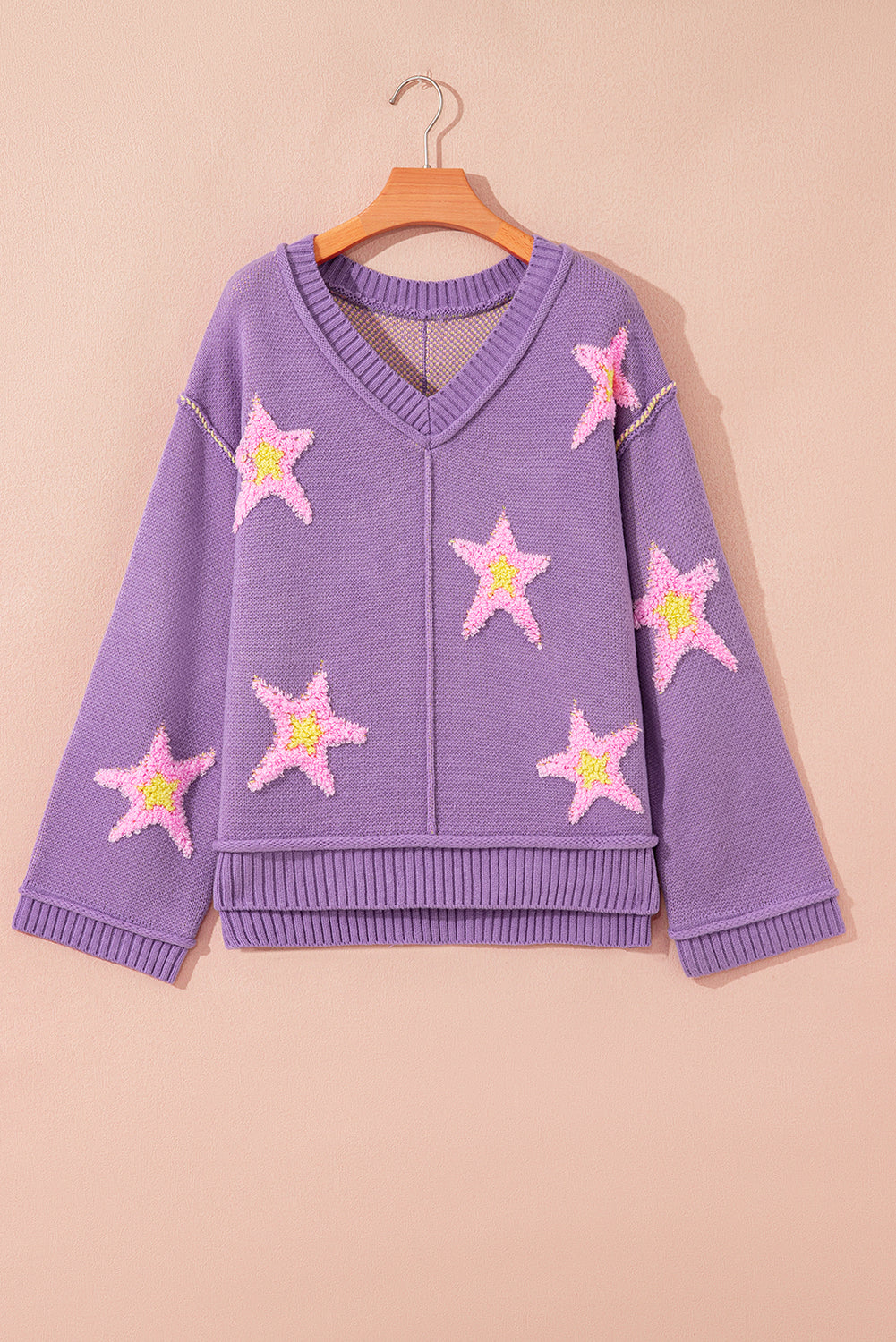 Aubrey Brushed Star Oversize Sweater DAME BOHEME