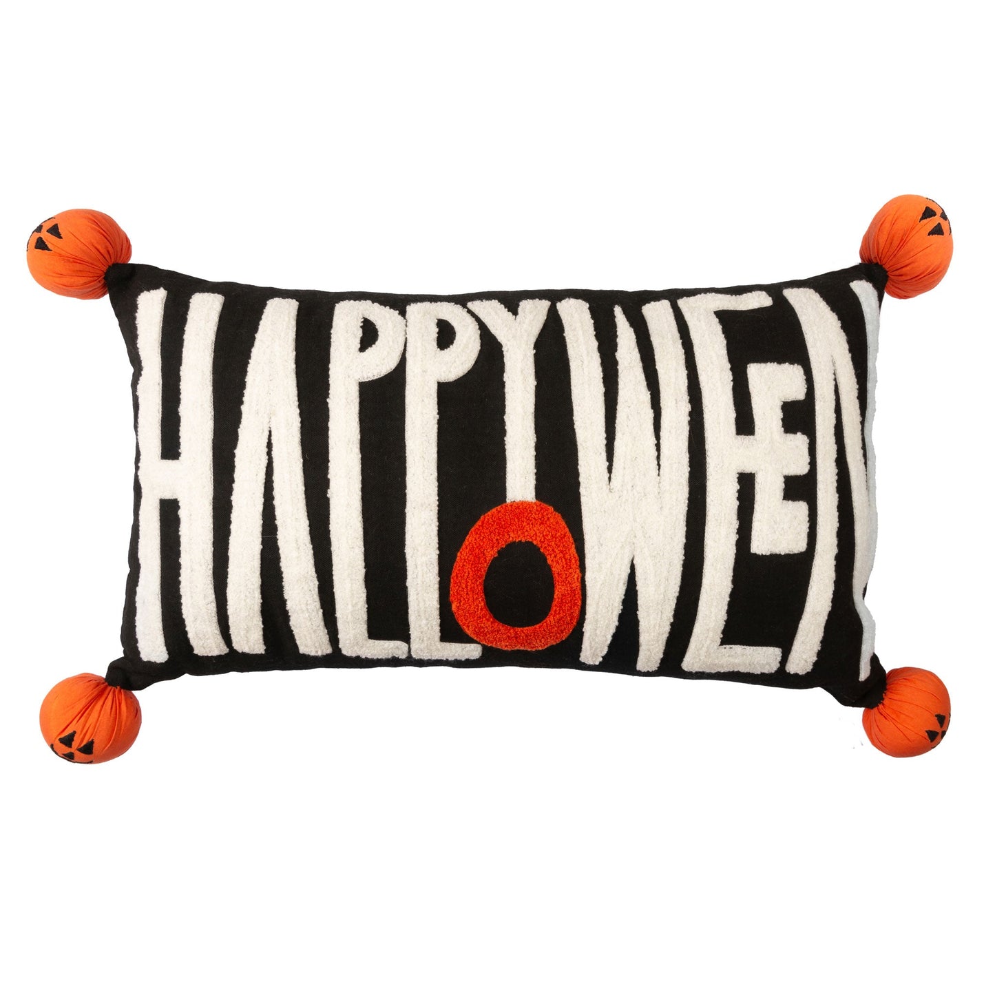 Happy Halloween 12x22 Embroidered Lumbar Pillow DAME BOHEME