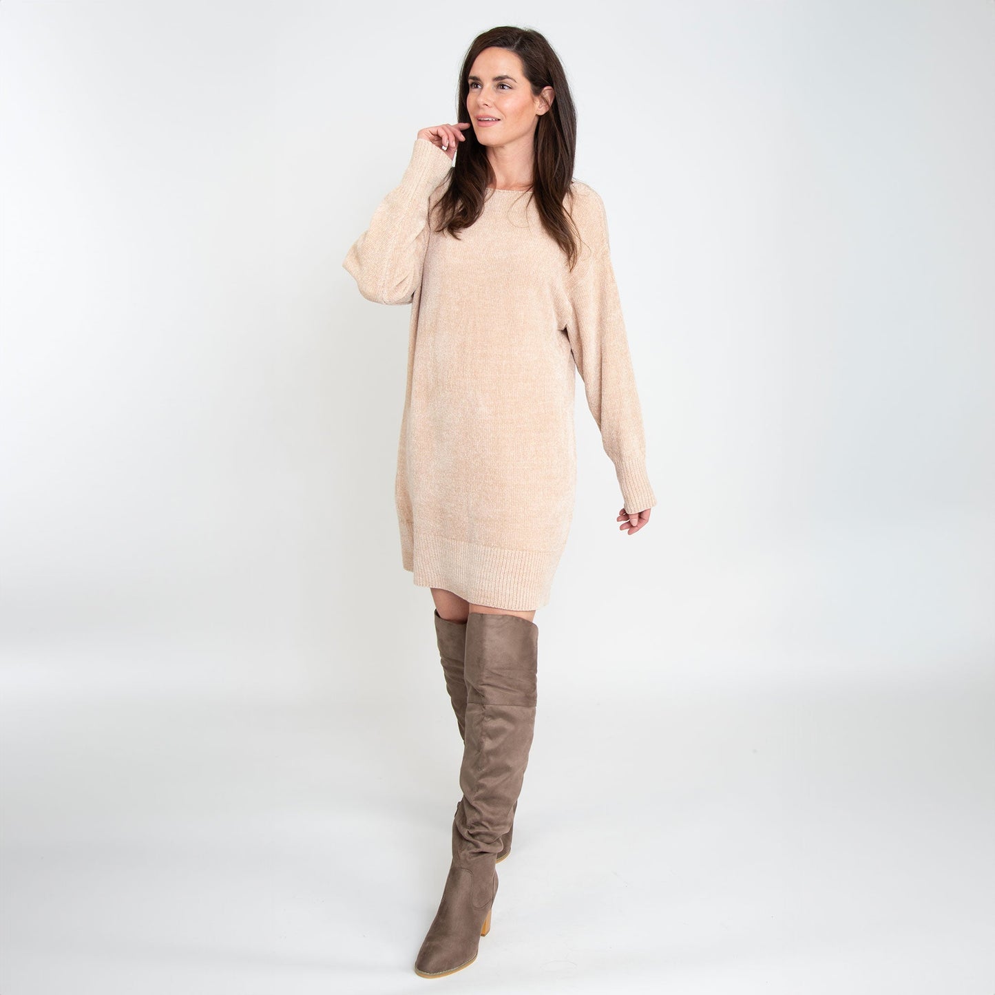 Piper Boatneck Chenille Sweater Dress DAME BOHEME