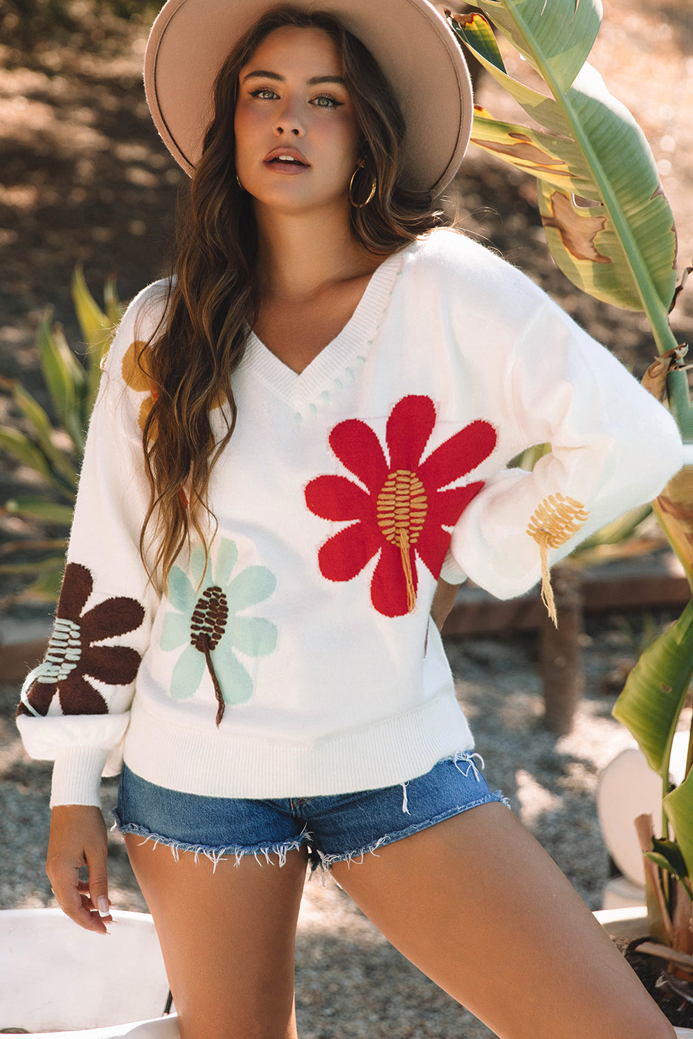 Mabel Flower Sweater DAME BOHEME