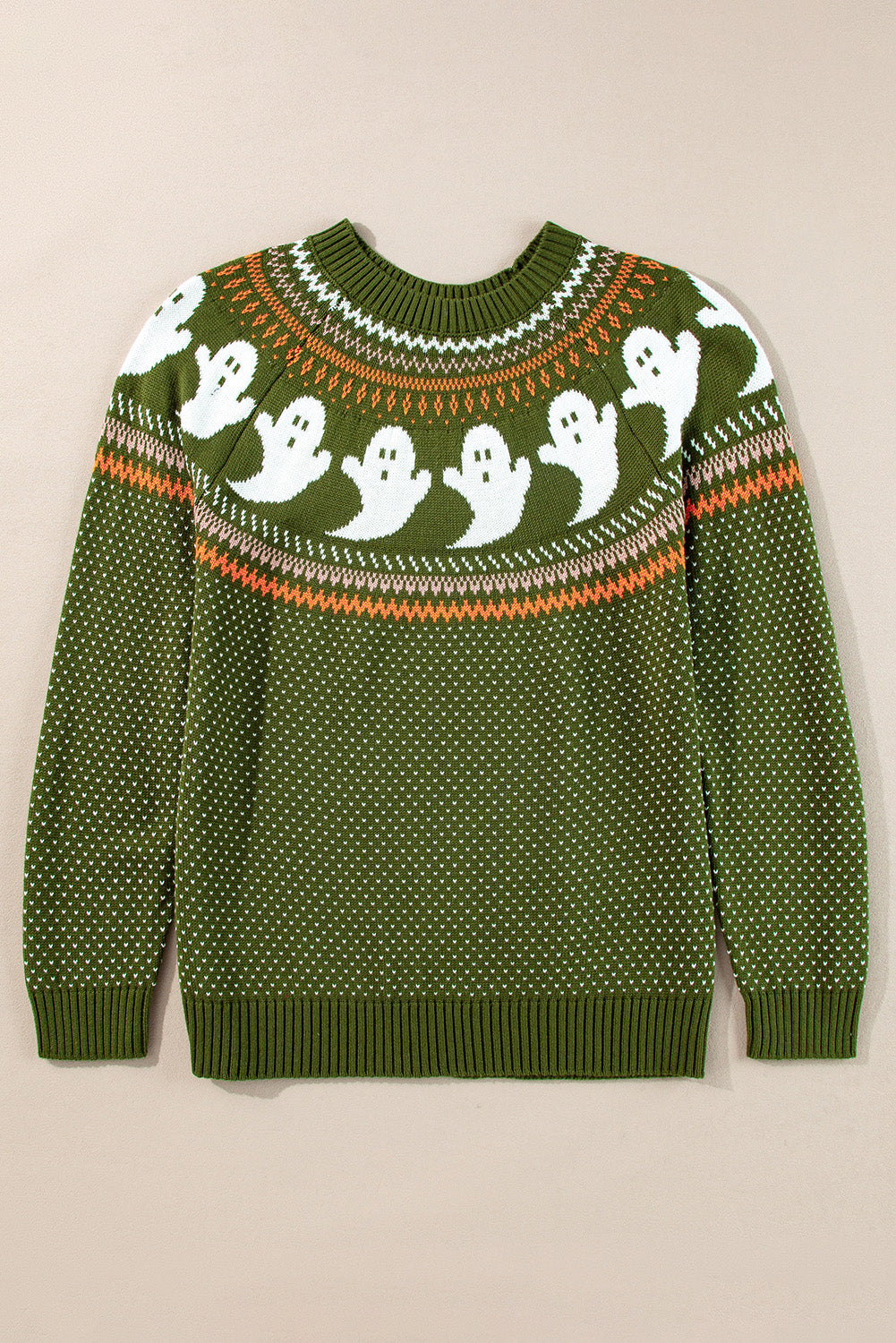 Kaylee Halloween Ghost Pattern Sweater DAME BOHEME
