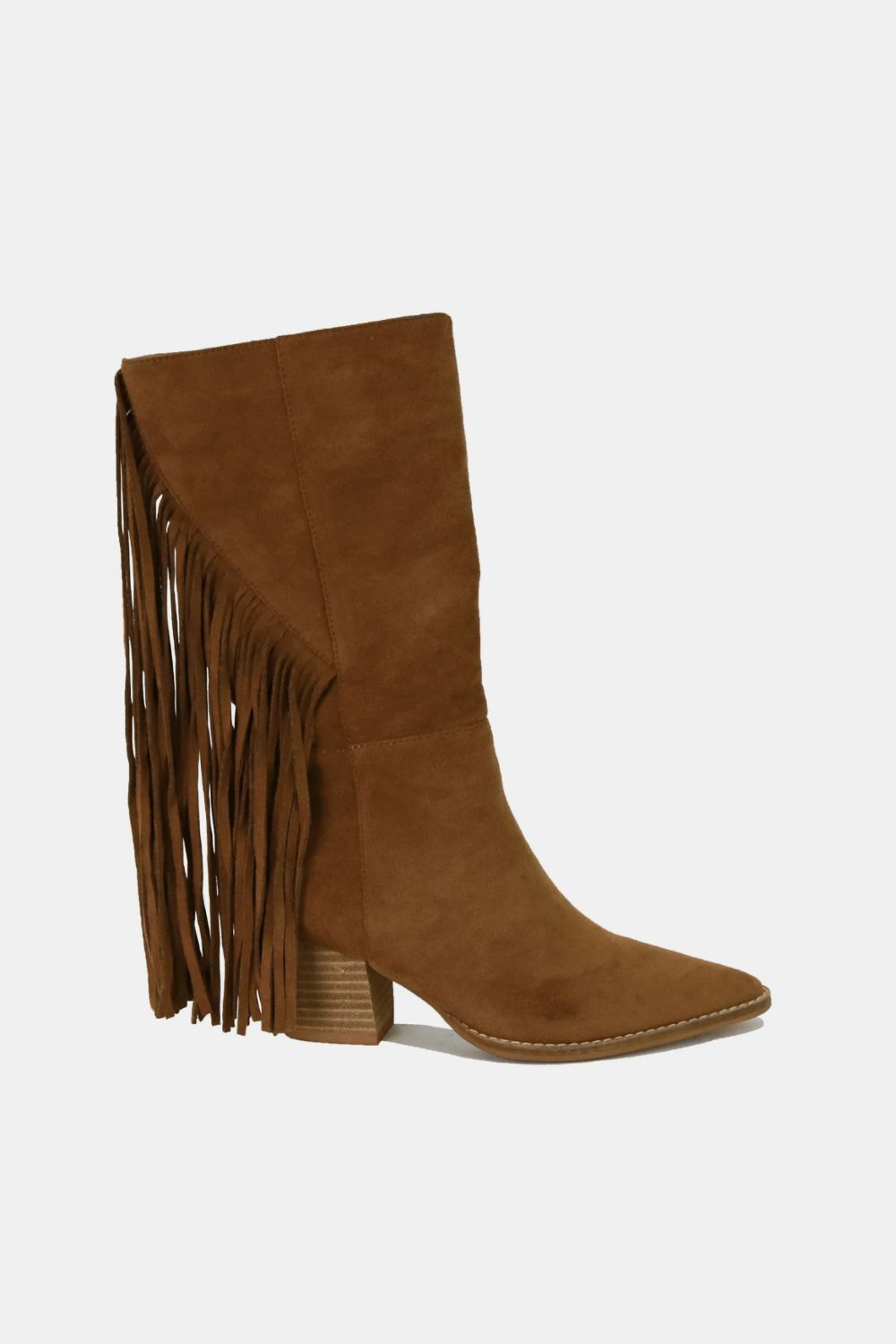 Beast Fashion Suede Fringe Point Toe Boots Trendsi