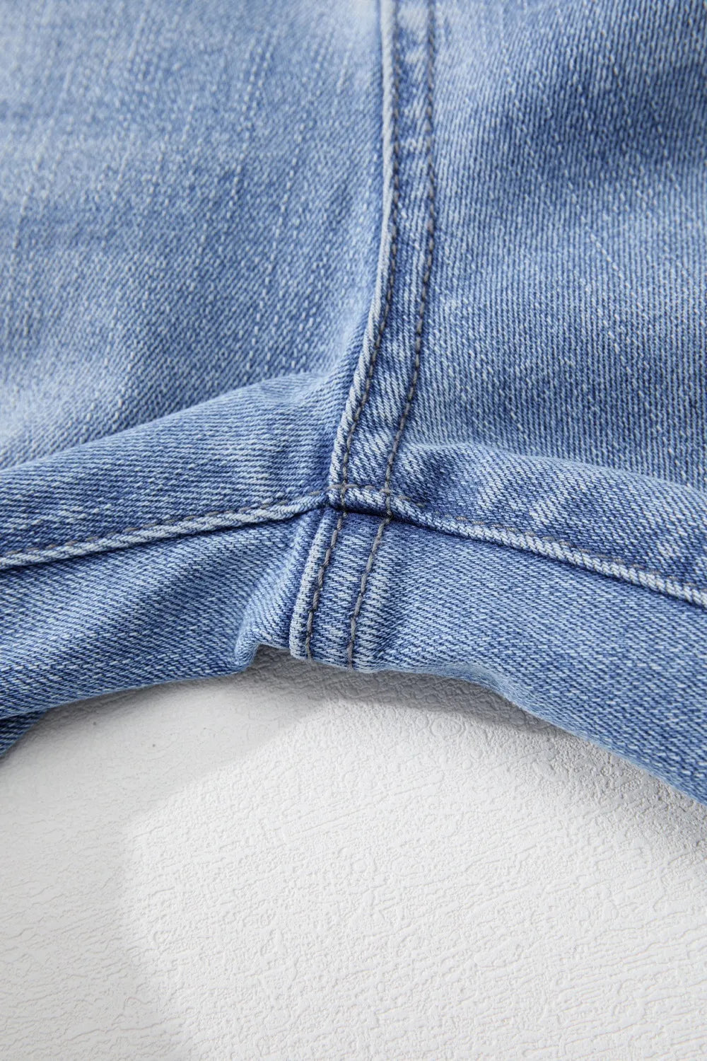 Mineral Wash Raw Hem High Waist Flared Jeans DAME BOHEME