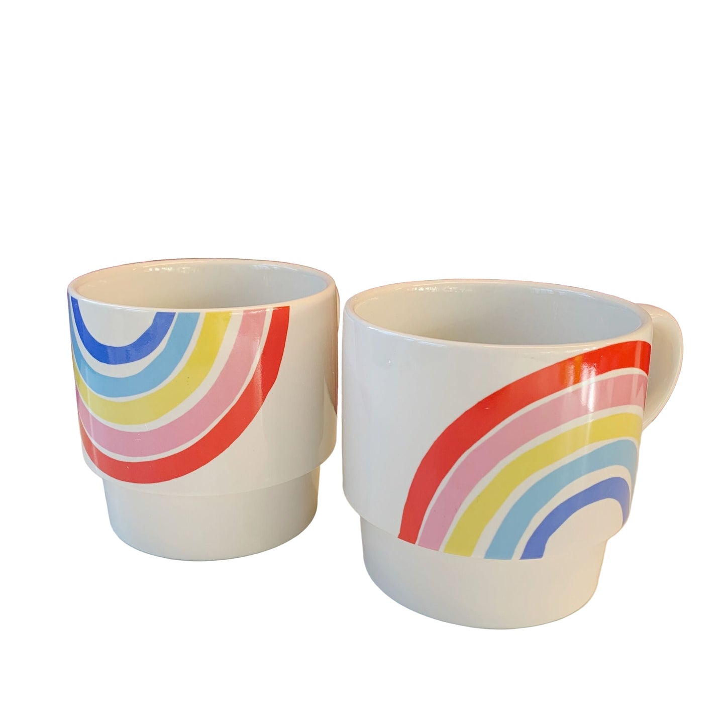 70s Rainbow Stacking Mug Set of 2 DAME BOHEME