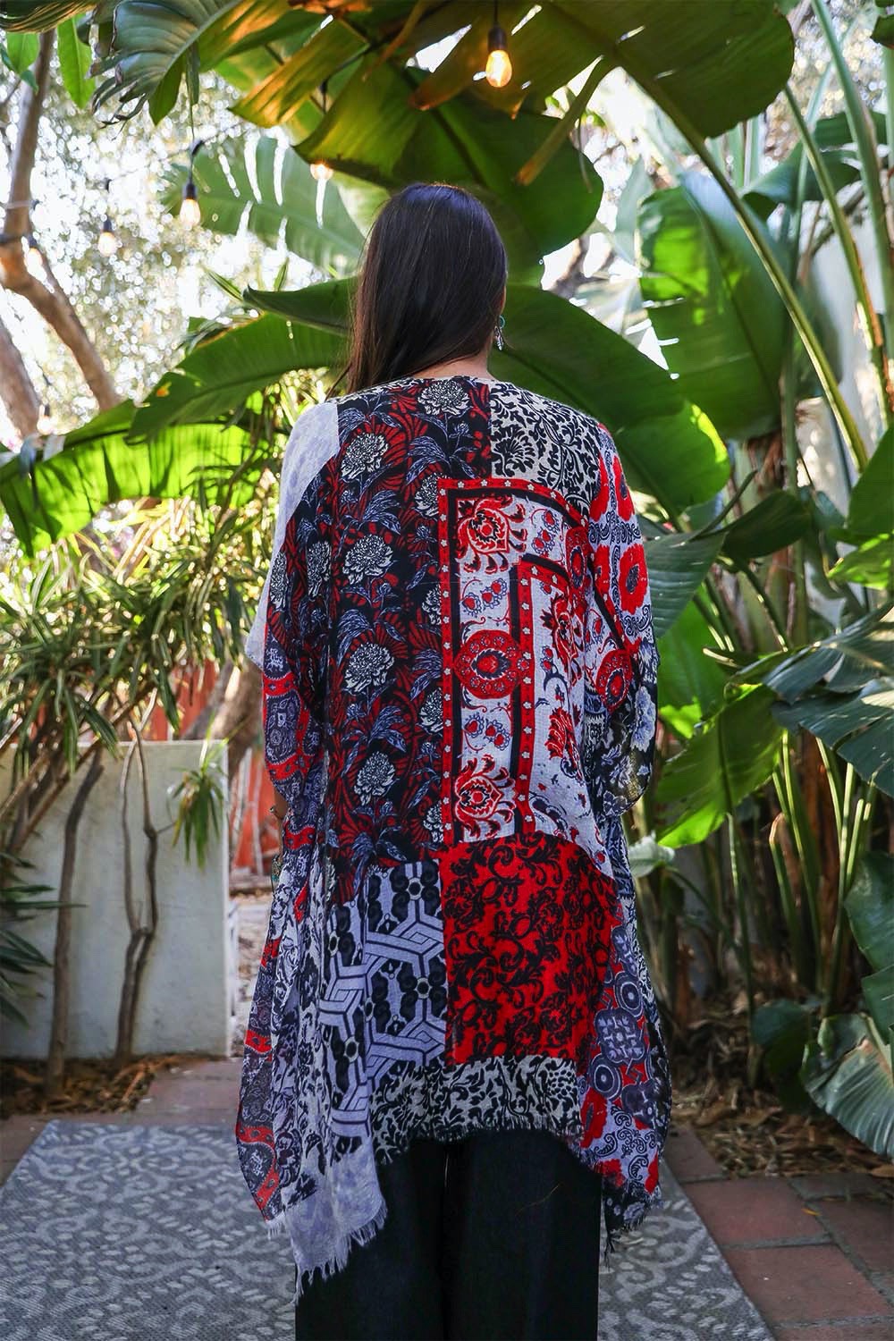Boho Floral Patchwork Kimono DAME BOHEME