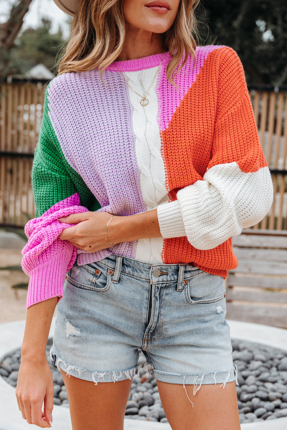 Hailey Textured Knit Drop Shoulder Loose Fit SweaterΒ DAME BOHEME