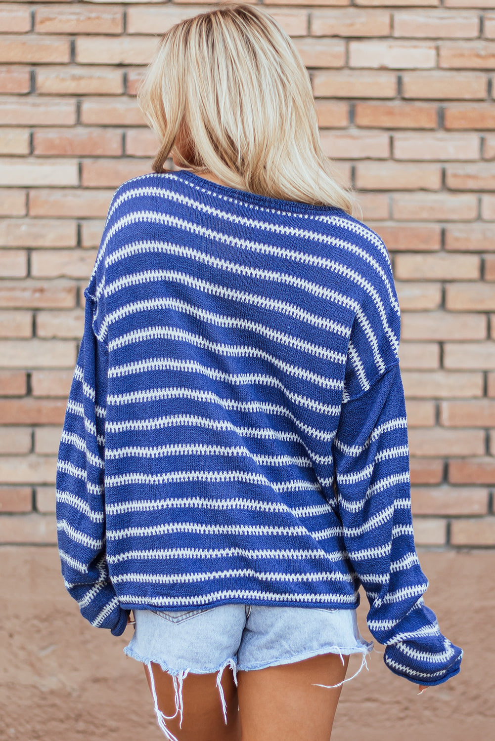 Cadence Stripe Casual Sweater DAME BOHEME