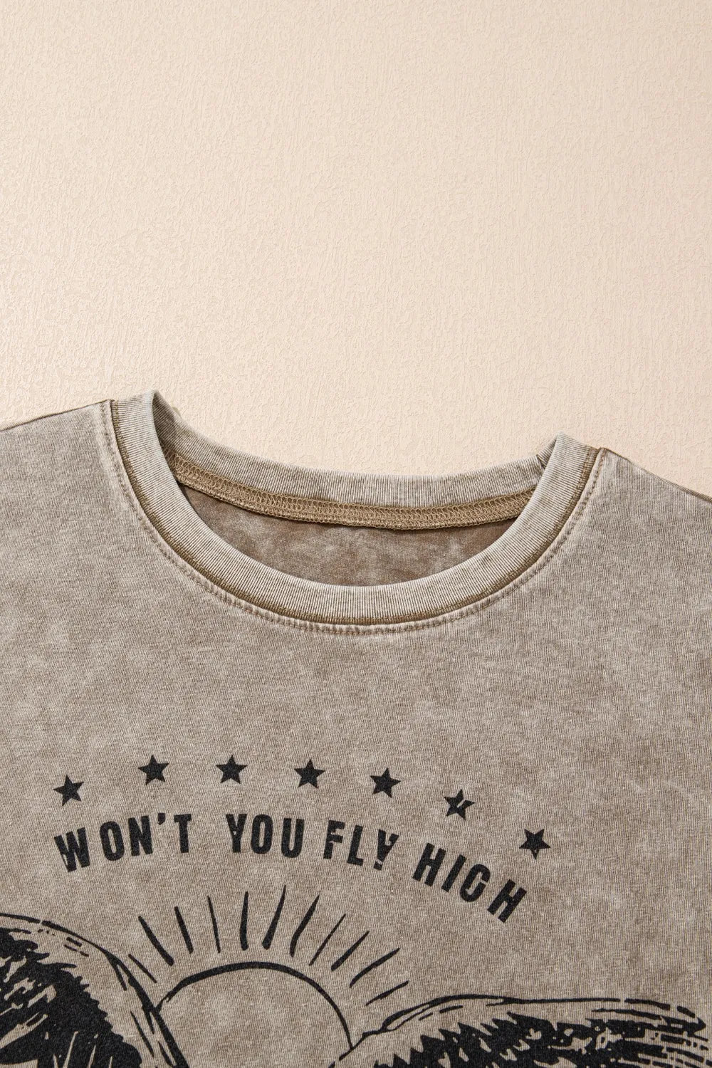 AMERICA FREE BIRD Vintage Graphic Mineral Washed Tee Simply Love