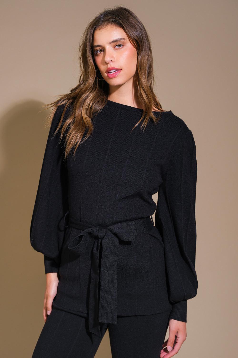 SMILE WHEN YOUR SAD WITH SWEATER TOP AND PANT SET DAME BOHEME