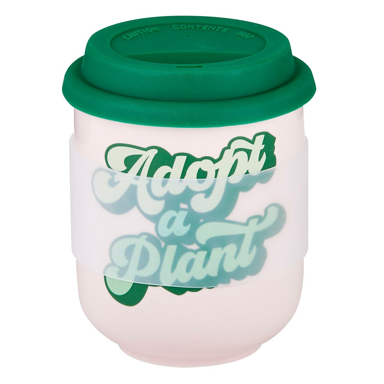 Adopt a Plant Ceramic To Go Mug | Holds 16 oz. | Eco Mug with Silicone Lid and Sleeve DAME BOHEME