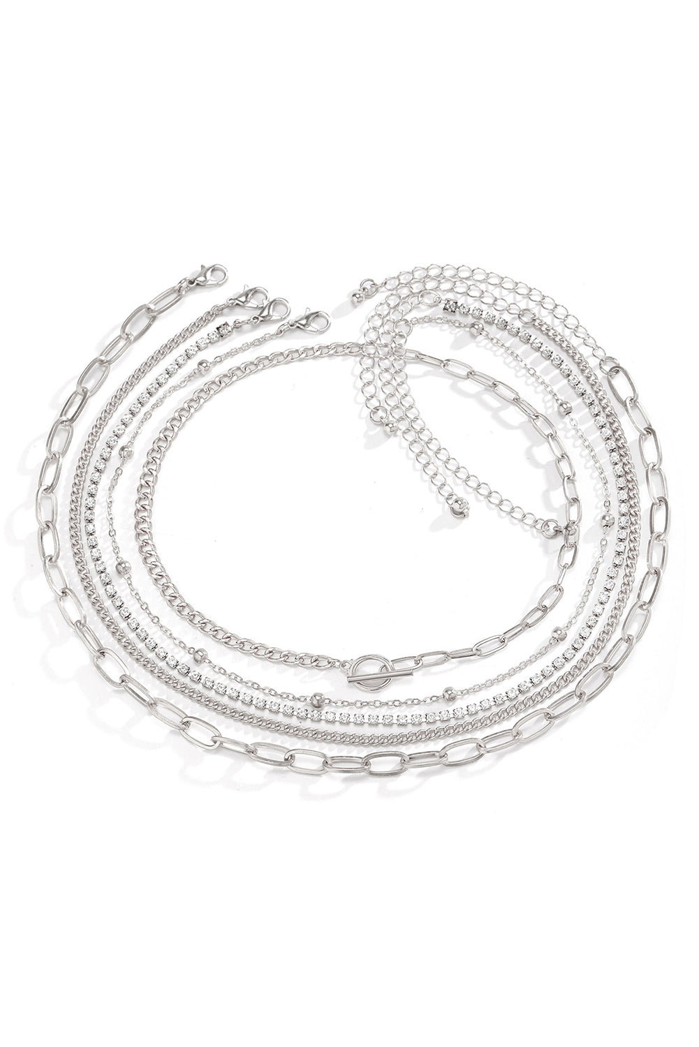 5pcs Layered Chain Collarbone Necklaces Set DAME BOHEME