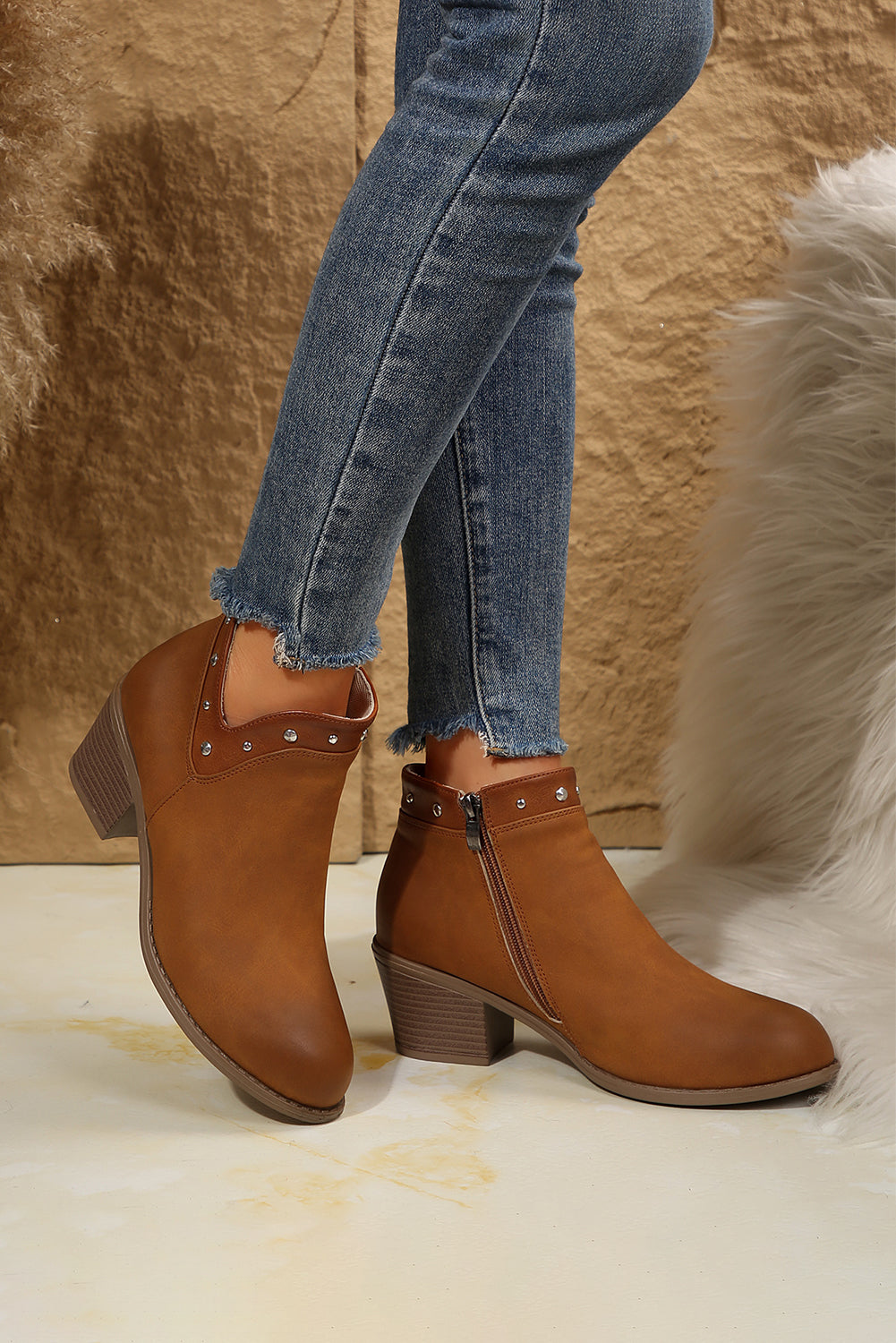 Melody Studded Ankle Boots DAME BOHEME