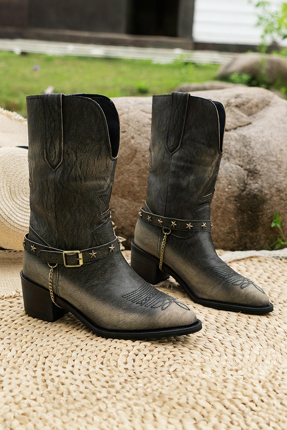 Western Distressed Boots DAME BOHEME