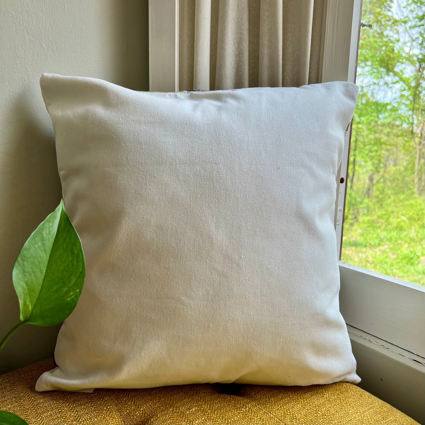 Bird and Bloom Embroidered Pillow Cover DAME BOHEME