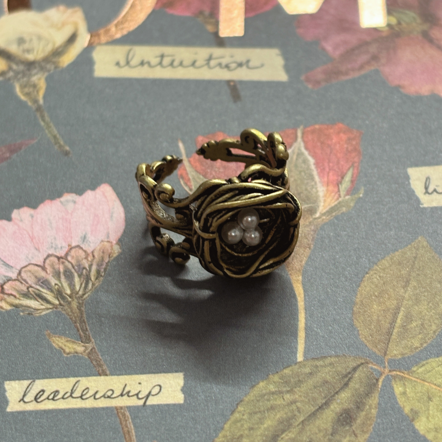 Bird's Nest Ring in Old Gold | Vintage | Adjustable Size DAME BOHEME