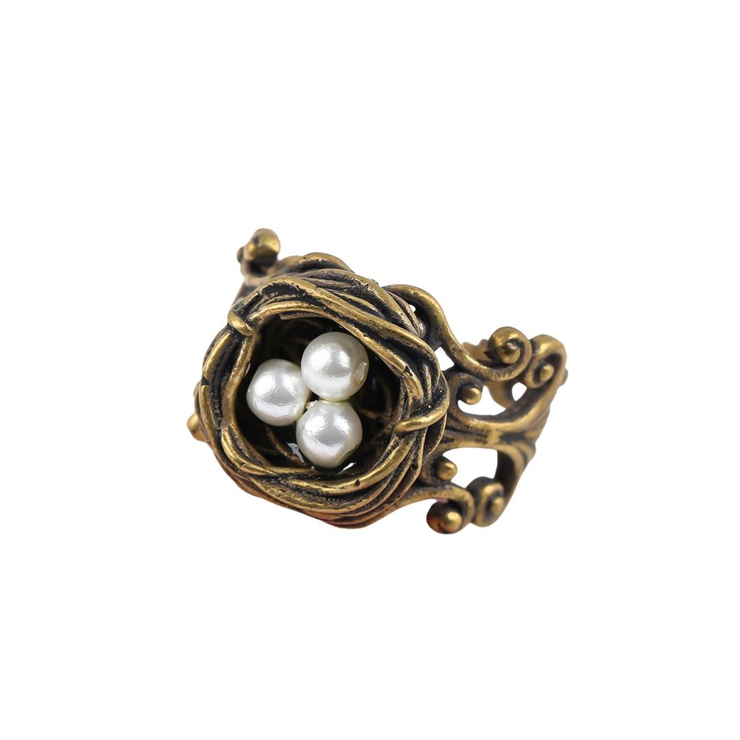 Bird's Nest Ring in Old Gold | Vintage | Adjustable Size DAME BOHEME